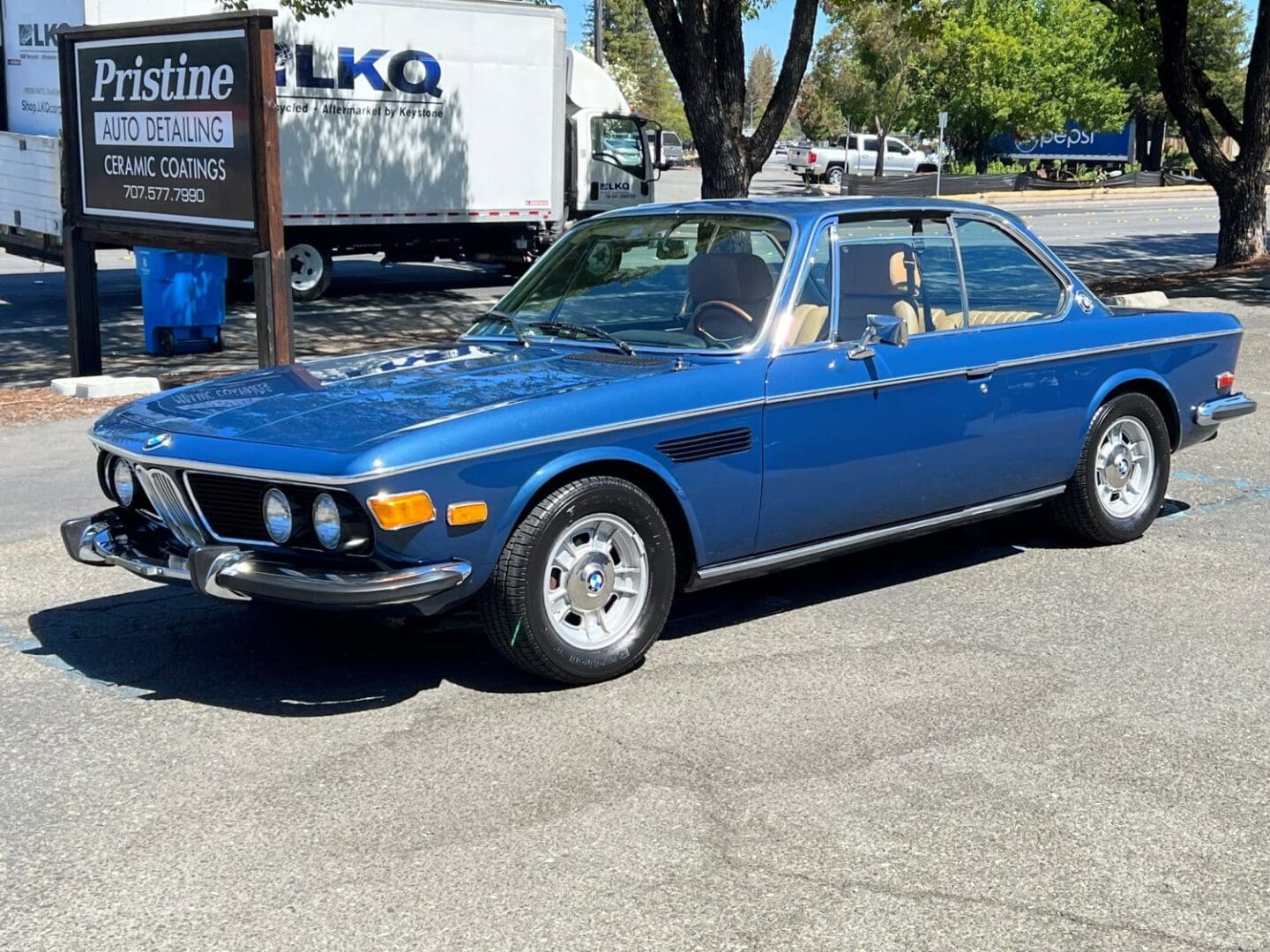 Ceramic Coated Blue vintage BMW