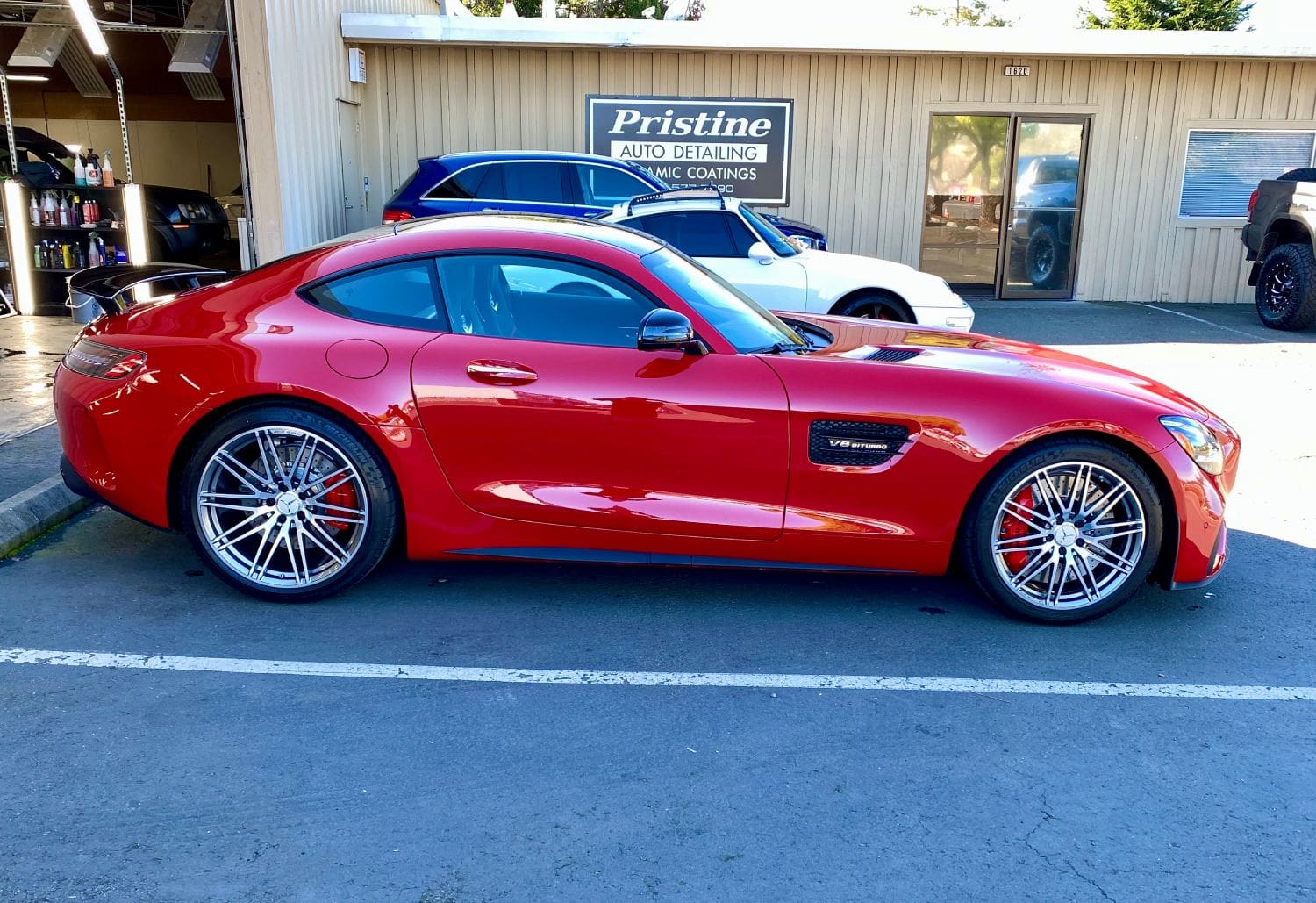 Ceramic Coated Red Mercedes