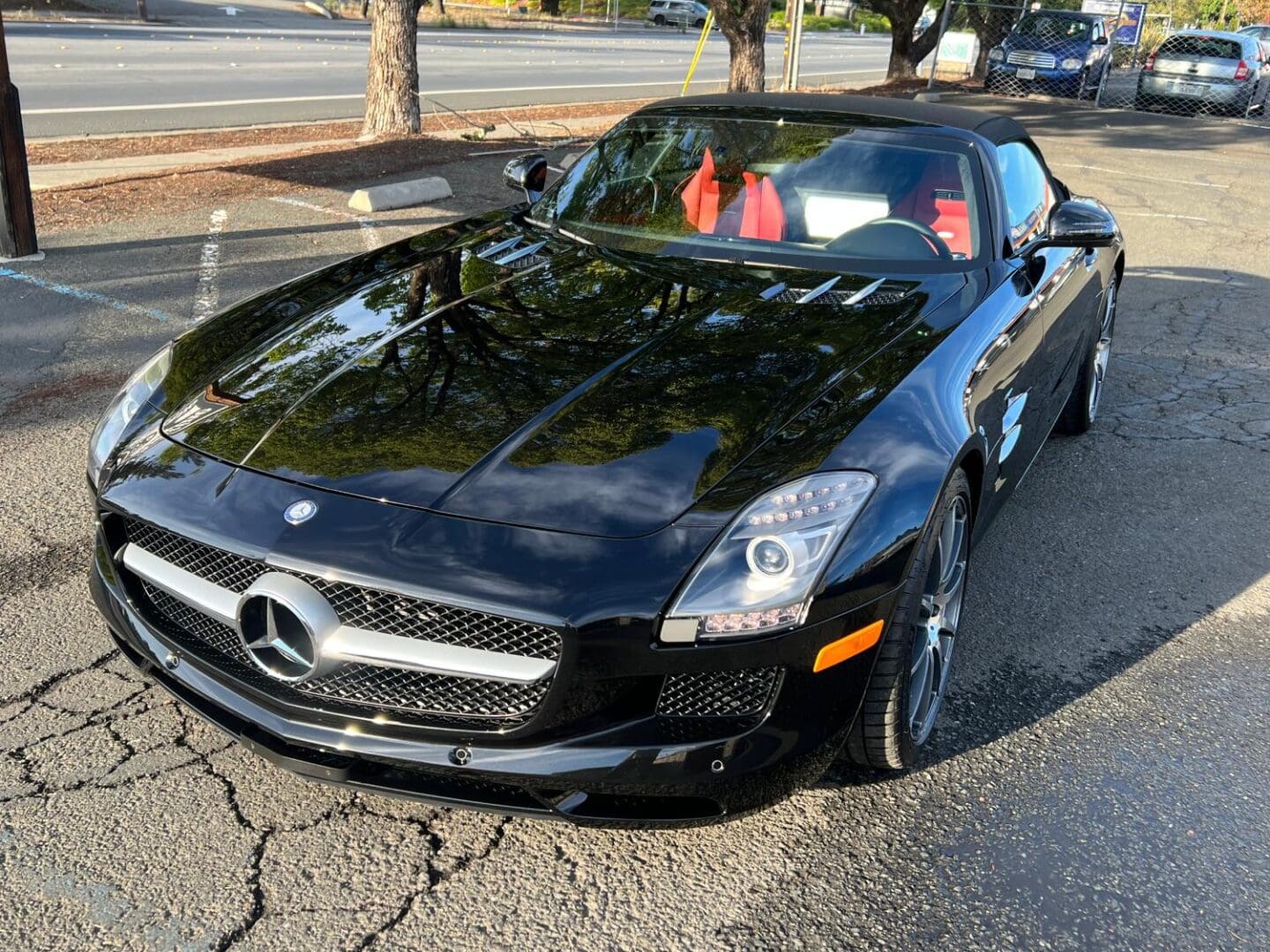 Ceramic Coated Black Mercedes convertible