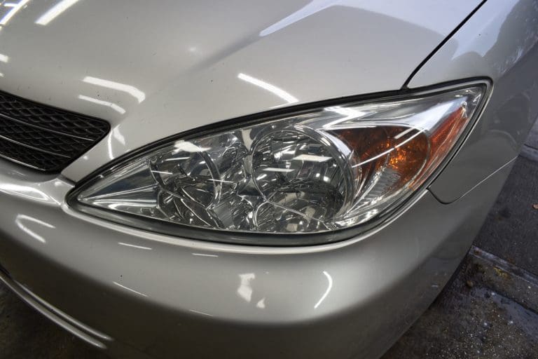 Clear polished headlight after restoration — after photo