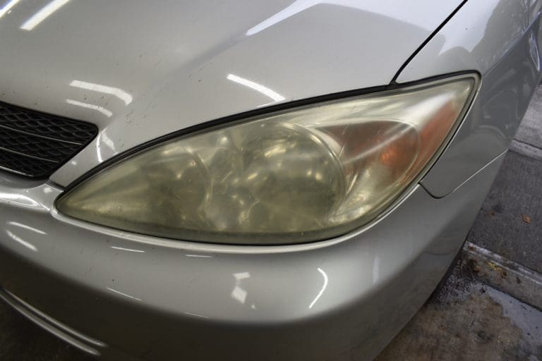 Oxidized headlight before restoration — before photo
